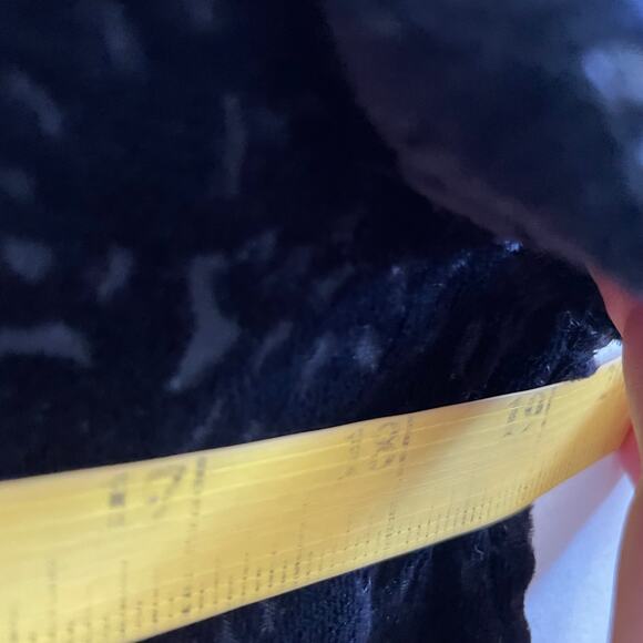 Black Burnout Velvet Mesh Top Oversized Grunge Witchy Gothic Whimsigoth Small - Picture 6 of 7